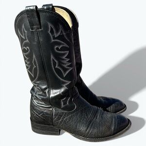 Y2K Larry Mahan Ariat Black Leather Cowboy Boots Men’s 6.5–7 / Women’s 8–8.5